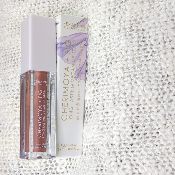 Seraphine Botanicals Cherimoya + Fig Lip Stain in Latte, 2.2ml/0.07fl oz - Picture 9 of 9